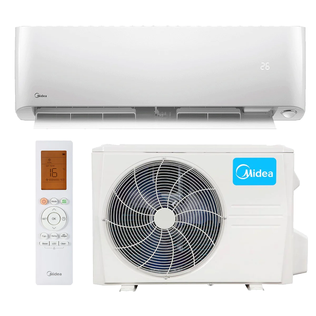 Midea XTREME SAVE PRO (MSAGBU-12HRFN8-QRD1GW / MOX230-12HFN8-QRD6GW) 3,51 / 3,81 kW - Cooling net